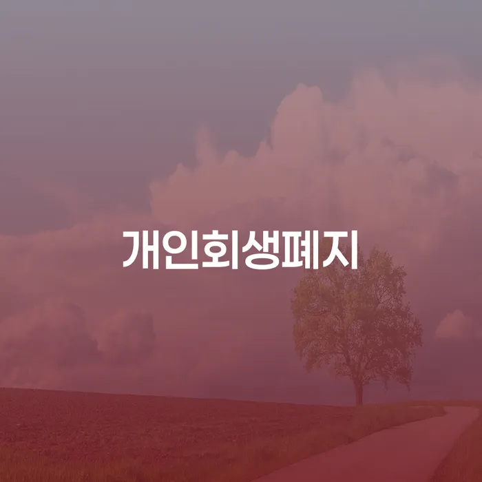 보이스피싱개인회생 개인회생 제도 해야되나요?