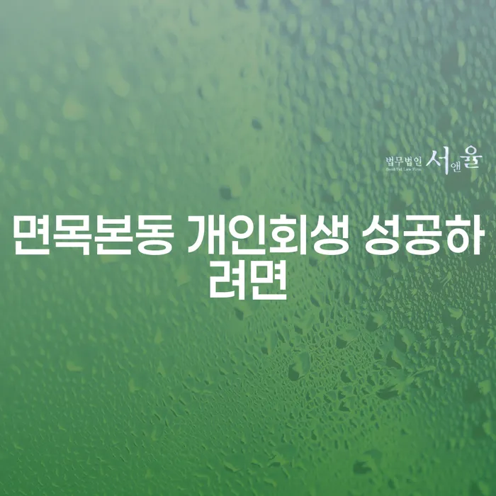 면목본동 개인회생 성공하려면