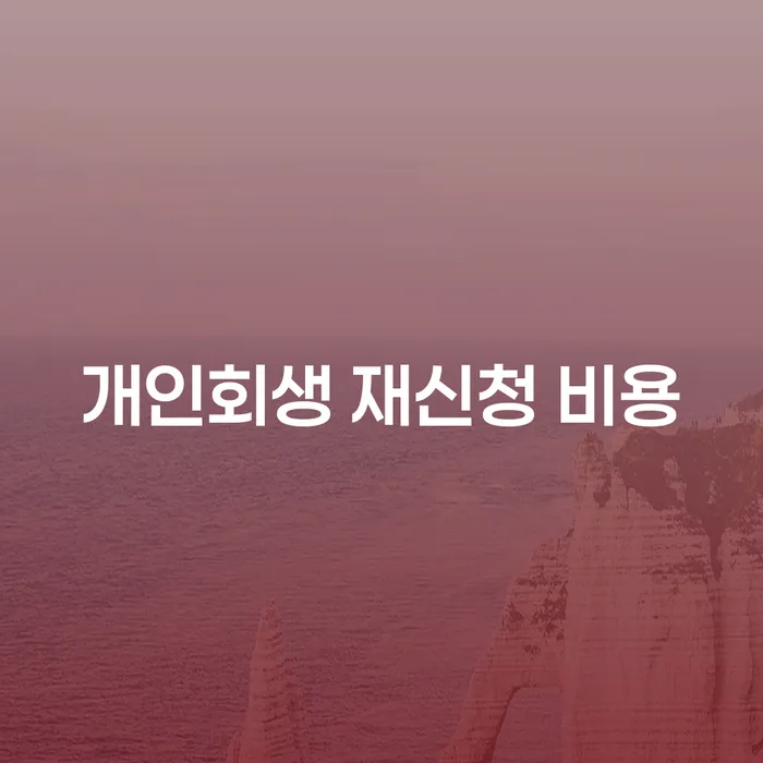 개인회생 재신청 비용으로 내가 해결할 수 있을까?