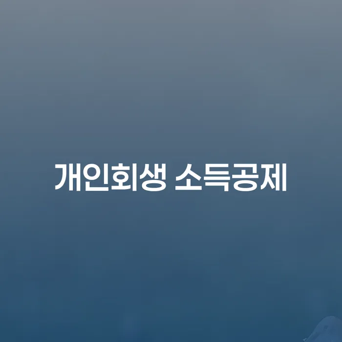 개인회생 소득공제, 어떻게 신청해야 할까요?