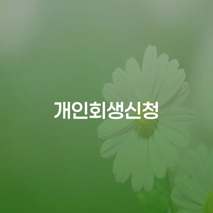 중계본동 개인회생 절차와 혜택 안내